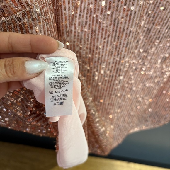 LOFT Plus Pink Sequin Sleeveless Blouse - Picture 5 of 10